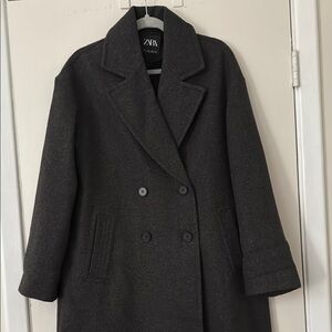 Zara Dark Gray Trench Coat Timeless Design